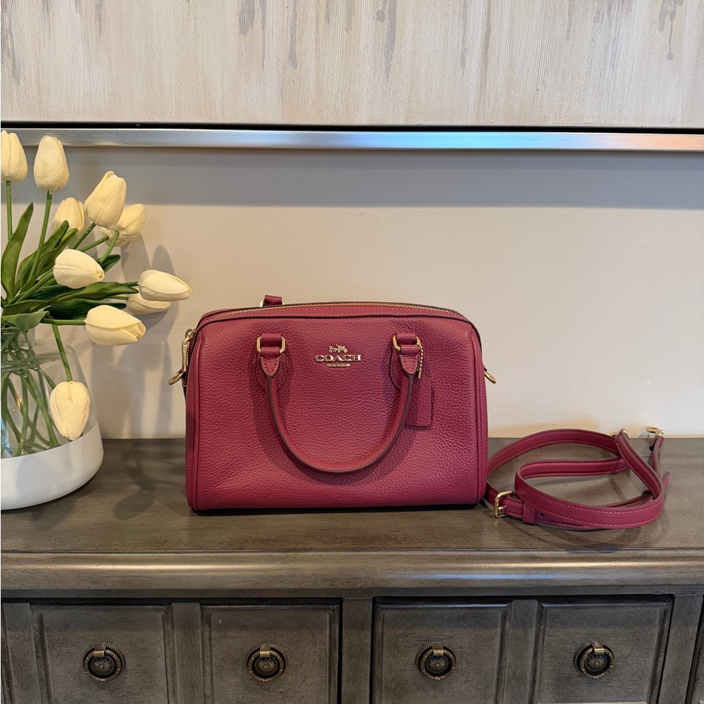 Coach Rowan Pink Leather Satchel NWOT - Picture 13 of 15